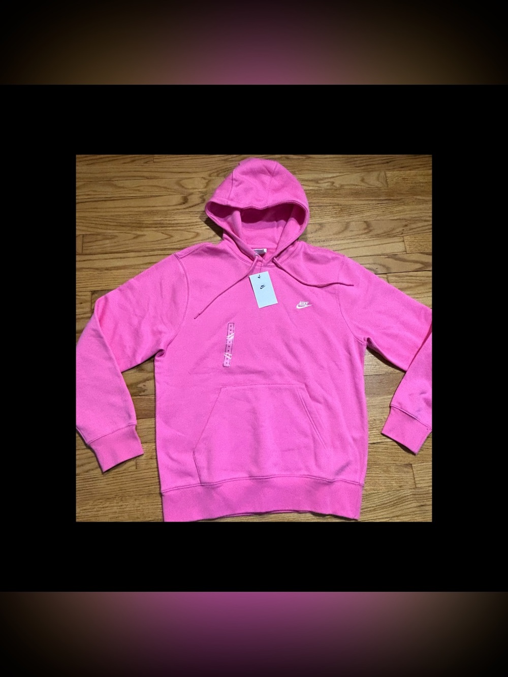 NIKE CLUB FLEECE PULLOVER HOODIE Pink Men’s size M NEW!!
